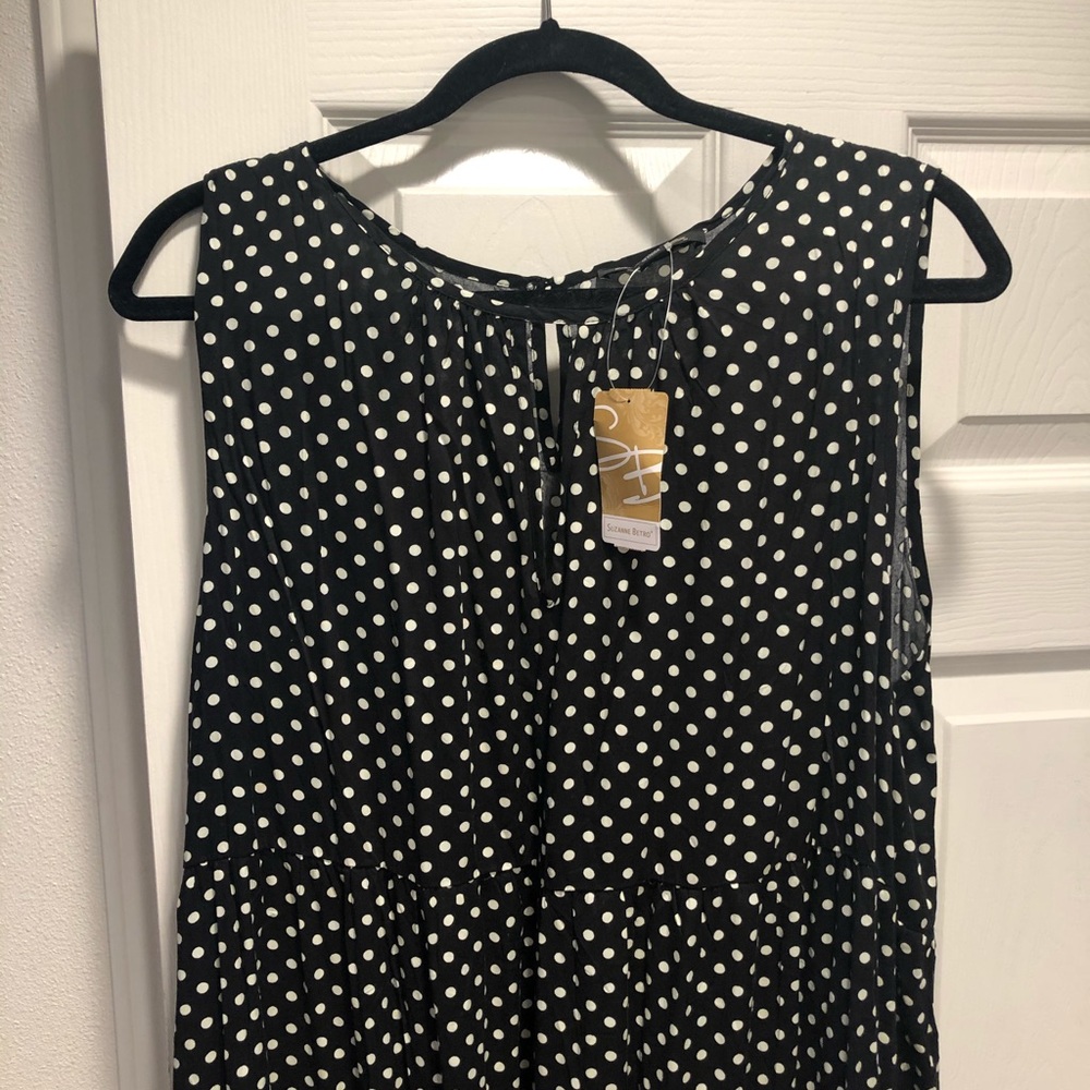 NWT Suzanne Betro 3 tiered sleeveless dress